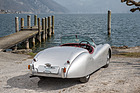 Jaguar XK 120 (1952) - keine durchgehende Stossstange hinten, aber ein Aufprallschutz ist trotzdem vorhanden