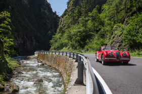 Jaguar XK 120 DHC (1954) - mit Startnummer 058 an der Ennstal-Classic 2017