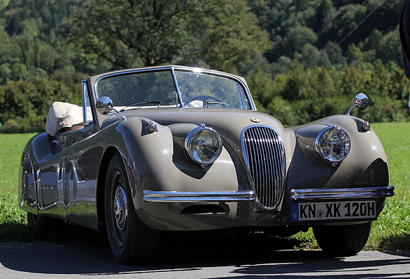 Jaguar XK 120 DHC am British Car Meeting 2011 in Mollis - Eleganz in Grau
