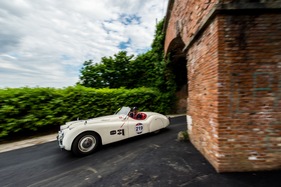 Jaguar XK 120 OTS (1952) - an der Mille Miglia 2014