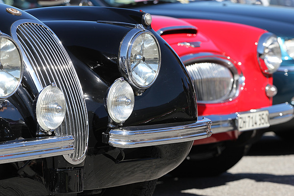 Jaguar XK 120 am British Car Meeting 2011 in Mollis - Jaguar vor Austin Healey