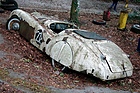 Jaguar XK 120, einst das Sportgerät des Hausherrn - Autoskulpturenpark Neandertal
