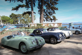 Bild Jaguar XK 120 - schöne Farbe - Swiss Classic British Car Meeting Morges 2017