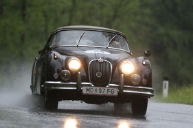 Jaguar XK 140 DHC (1957) - am Start in der Sportwagenklasse - Gaisbergrennen 2013 - Berglauf auf den Gaisberg am Freitag (1957)