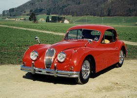 Jaguar XK 140 FHC (1956) - fotografiert Anfangs der Neunzigerjahre