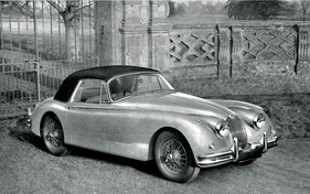 Jaguar XK 150 Cabriolet (1958) - in einem Verkaufsprospekt Jaguar XK 150 Cabriolet (1958) - in einem Verkaufsprospekt