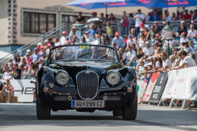 Jaguar XK 150 DHC (1960) - mit Startnummer 105 an der Ennstal-Classic 2017