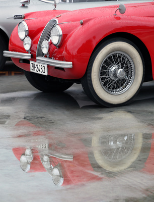 Jaguar XK 150 DHC - an der Dolder Clasics vom September 2013