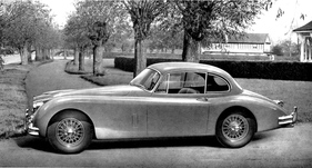 Jaguar XK 150 FHC (1958) - in einem Verkaufsprospekt