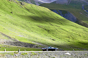 Jaugar E-Type V12 an der Splügen-Rallye - British Classic Car Meeting St. Moritz 2017 Jaugar E-Type V12 an der Splügen-Rallye - British Classic Car Meeting St. Moritz 2017
