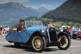 Bild Jawohl, es gab auch einen richtig alten Morgan Threewheeler am British Car Meeting in Mollis am 28. August 2016