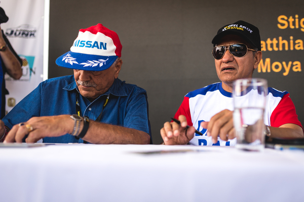 Jayant Shah und Aslam Khan auf dem Podium - ADAC Eifel Rallye Festival 2018