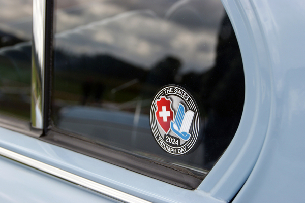 Each participant received a sticker at the entrance. This one was attached directly - The Swiss Triumph Day 2024