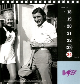 Jo Siffert auf dem Oktoberblatt eines Kalenders (1971)