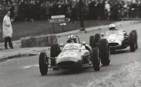 Bild Jo Siffert im Lotus 22 beim GP Bruxelles 1962