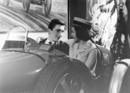 Image: Jo Siffert in a Bugatti at a car show (1966)
