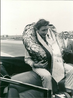 Jo Siffert vor der Ehrenrunde auf der Avus 1962