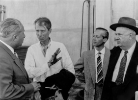 John Fitch, Hans Scherenberg und Alfred Neubauer - Mille Miglia (1955)