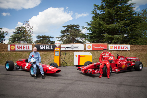 John Surtees and Kimi Raikkonen - Goodwood Festival of Speed 2014