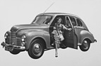 Jowett Javelin (1949) - die Vordertüren öffnen nach hinten