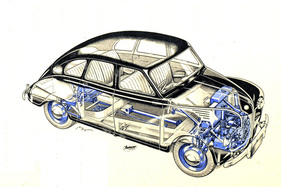 Jowett Javelin (1952) - Durchsichtszeichnung