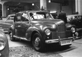Jowett Javelin Mark III (1953) - contemporary in design and carefully styled - at the Geneva Motor Show in 1953