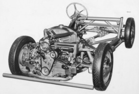 Jowett Jupiter (1949) - Fahrgestell des Sportwagens, damals noch ERA Jupiter genannt