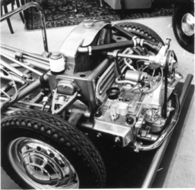 Jowett Jupiter (1950) - View of the engine at the 1950 Geneva Motor Show