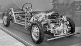 Jowett Jupiter (1950) - Rohrrahmen des Sportwagens - Genfer Autosalon 1950