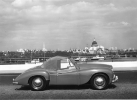 Jowett Jupiter (1952) - Strassenversion mit aufgespanntem Dach