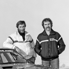 Jürgen Barth und Roland Kussmaul mit einem Porsche 911 SC Safari Jürgen Barth und Roland Kussmaul mit einem Porsche 911 SC Safari