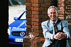 Jürgen Hubbert mit dem Mercedes-Benz SLK 200 im Jahr 1996