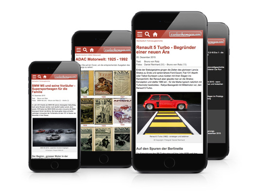 Juli 2015 - "Responsive Design" - endlich lässt sich Zwischengas auch auf dem Mobiltelefon richtig geniessen