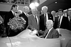 Karl Kling an seinem 80. Geburtstag - es gratulieren Wolfang Peter, Prof. Hans Scherenberger, Kal Bunz, Walter Schock, Manfred von Brauchischt, Paul Pietsch und Hans Herrmann