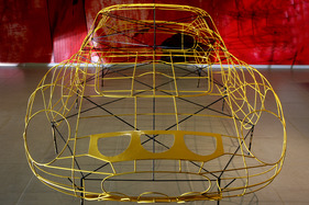 Karosserie-Basis des Ferrari 250 GTO (1961) - im Louwman Museum in Den Haag