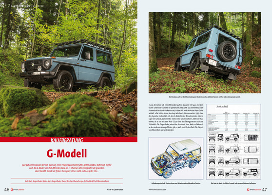 Kaufberatung Puch/Mercedes-Benz G - SwissClassics Revue Heft 76-6/2019