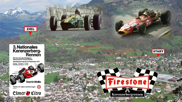 Image: Kerenzerberg race poster with route