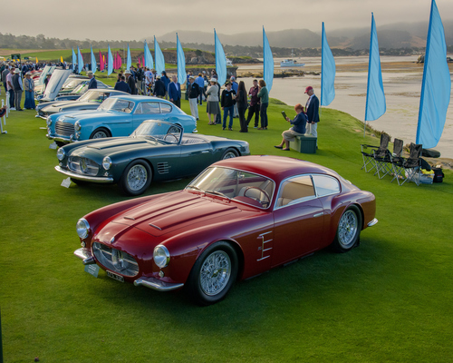 Klasse P-1 Maserati Road Cars beim Pebble Beach Concours d'Elegance 2024