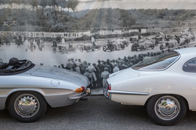 Klassische Alfa vor noch klassischerem Hintergrund (Alfa Blue Team) - Clubanlass Alfa Romeo Club (17. bis 19. August 2018)