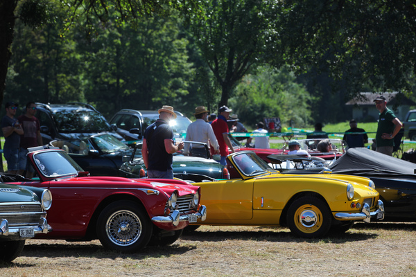 Bild: Knallige Farben bei Triumph - British Car Meeting BCM in Mollis 2019