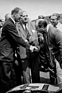 König Leopold von Belgien, Juan Manuel Fangio, Alfred Neubauer und Rudolf Uhlenhaut - Grosser Preis von Belgien (1955)