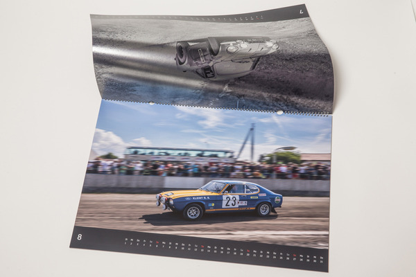 Kombination von Momenten damals und heute - Walter Röhrl / Olympia Rallye 72 - Revival 2022 Kalender