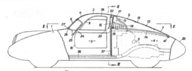 Komenda-Patent vom 23. Mai 1953: die Coupé-Karosserie des Porsche 550 mit ihren zahlreichen Belüftungsschlitzen