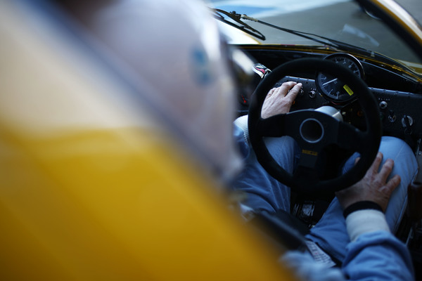 Konzentration im Ferrari 512 M - Silverstone Classic 2017