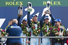Kristian Poulsen, Nicki Thiim und David Heinemeier Hansson siegen in ihrer Klassei im Jahr 2014 im V8 Vantage GTE Kristian Poulsen, Nicki Thiim und David Heinemeier Hansson siegen in ihrer Klassei im Jahr 2014 im V8 Vantage GTE