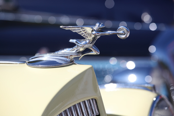 Kühlerfigur auf einem Vorkiegs-Packard - Dolder Classics August 2018
