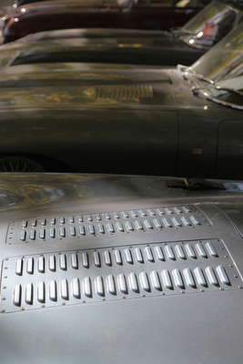 Kunstvolle Motorhauben - Swiss Classic British Car Meeting Morges 2017