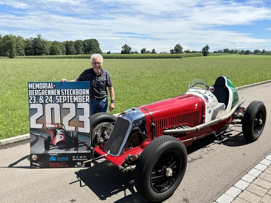 Bild: Kurt Hasler und sein Maserati 8 CM von 1937 waren bisher bei jedem Memorial dabei – Memorial-Bergrennen Steckborn