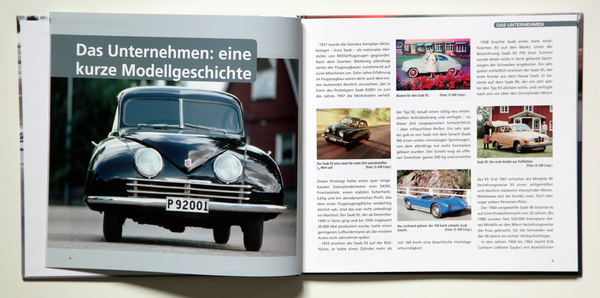 Kurze Modellgeschichte - Buch "Saab 99, 90 & 900 - 1968 - 1998"