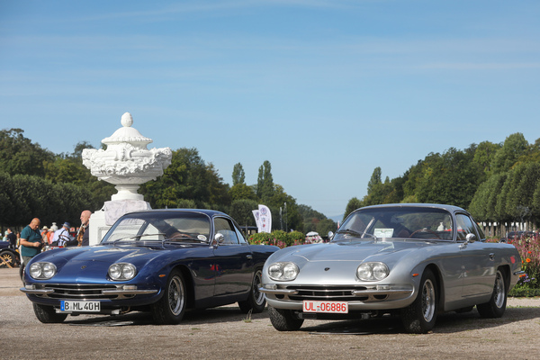 Lamborghini 400 GT 2+2 (1967) - neben einem frühen 350 GT - 19. ASC Classic-Gala Schwetzingen 2023